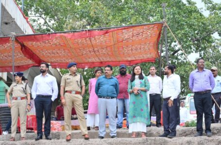 बाढ़ आपदा से बचाव हेतु एसडीआरएफ़ ने किया शिवनाथ नदी में मॉकड्रिल